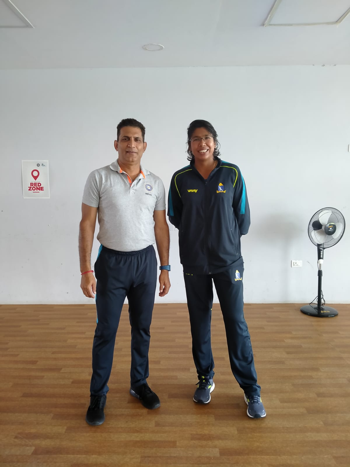 With Jhulan Goswami